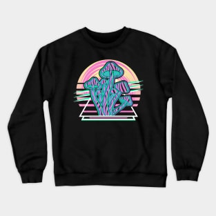 Psychedelic Psilocybin Mushroom Trippy Vaporwave Streetwear Crewneck Sweatshirt